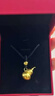 中国黄金（CHINA GOLD）黄金葫芦吊坠男女足金项链福禄相伴挂坠母亲节生日礼物送女友老婆 【今/次日达】葫芦吊坠+福字珠【黑绳】 约1g 实拍图