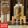 木琅（mulang）泡酒玻璃瓶带龙头泡酒专用罐大容量酒坛存酒高档泡酒罐泡酒瓶容器 回纹12斤+不锈钢龙头+竹木底座 实拍图