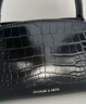 CHARLES&KEITH鳄鱼纹凯莉包手提斜挎婚包包女包生日礼物CK2-50270880-1 Black黑色 S 实拍图