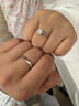 洛希曼情侣戒指女莫桑钻对戒生日礼物送女朋友老婆求婚结婚【免费刻字】 豪华礼盒+一克拉一对可调节 实拍图