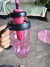 【京东物流】水杯冰霸吸管杯高颜值学生茶水分离大容量杯子 肚肚杯1个-玫红色 实拍图