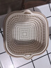 双层洗菜盆沥水篮水果盘吐骨碟客厅家用厨房洗水果篮子 圆角中号灰白【沥水网+盆】 实拍图