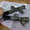 皇家密码简约蝴蝶结水钻鸭嘴夹黑色丝绒刘海夹前额碎发夹侧边夹发卡发饰 实拍图