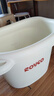 日康（rikang）泡澡桶 婴儿洗澡盆 儿童洗澡桶 浴缸浴桶赠浴凳 米色 X1001-3 实拍图