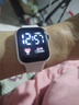 其他品牌高颜值LED手表时尚方形学生科技感超强夜光数字个性运动 太空白 实拍图