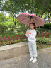 美度全自动三折雨伞学生儿童晴雨伞环扣柄可挂书包圆角防戳M3075红色 实拍图