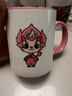 CEROUKY 马克杯水杯咖啡杯子公司广告礼品陶瓷杯DIY茶杯可印照片定制LOGO 边彩蓝色1个350ml 实拍图
