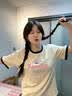 真维斯（Jeanswest）设计感小众短袖t恤女款夏季2026新款撞色纯棉半袖打底衫休闲上衣 实拍图