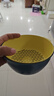 双层塑料洗菜盆沥水篮子厨房神器多功能客厅家用水果盘洗水果菜篮 青黄色 1个 实拍图