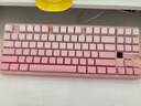 狼蛛（AULA）F87ProV2客制化无线机械键盘游戏电竞专用  蓝牙/2.4G/有线三模连接gasket 办公键盘鼠标套装87键 F87ProV2大宗师版【焦糖拿铁轴】粉色渐变侧刻 实拍图