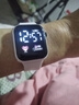 其他品牌高颜值LED手表时尚方形学生科技感超强夜光数字个性运动 太空白 实拍图