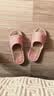 洁丽雅【2双装】亚麻拖鞋女夏季室内家居防滑静音情侣春秋凉拖男四季 粉色+蓝色 38-39 女+40-41男 实拍图