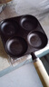 【大牌同款】章丘四孔铸铁煎蛋锅无涂层不易粘多功能早餐煎蛋锅 黑色17cm 铸铁四孔煎锅 实拍图