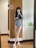 柯帛（KEBO）泳衣女连体修身遮肚显瘦保守长袖防晒比基尼泡温泉游泳衣ins网红 实拍图