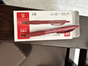 得力（deli）臻顺滑按动中性笔 0.5mm子弹头学生刷题老师批卷中性笔 红色6支装 S60-6 实拍图