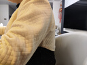 南极人纯棉护肩保暖睡觉肩周炎肩颈坎肩女月子产妇中老年颈椎防寒坎肩 米色长袖L码（120-140斤） 实拍图