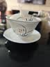 金镶玉盖碗泡茶碗手绘羊脂玉白陶瓷 中国风送礼君子兰手绘盖碗 实拍图