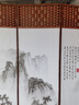 中式简易折叠可移动屏风遮挡板帘客厅隔断墙卧室现代简约办公室 单面图案送底座（加厚加粗） 2.0米高4扇一组2米宽 实拍图