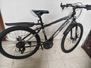 EG7山地自行车成人学生变速越野单车双减震赛车26寸青少年男女公路车 升级版辐条-黑白【加厚车架、轮胎】 26寸21速【适合：160-180CM】 实拍图