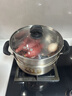 炊大皇304不锈钢汤锅+蒸屉 汤蒸炖锅蒸锅双耳煮粥煮面 22cm 电磁炉通用 实拍图