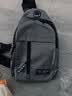 运动跑步包男休闲斜挎包手机包防泼水健身包女单肩包 灰色 实拍图