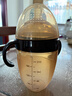 世喜奶瓶6个月以上婴儿仿母乳硅胶断奶大棕瓶带重力球手柄240ml 实拍图