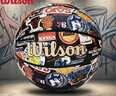 威尔胜（Wilson）篮球7号PU复古全队徽NBA系列耐磨防滑室内外通用成人赛级七号篮球 实拍图