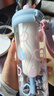 炊大皇吸管杯水杯女高颜值2025便携可爱tritan随行果汁杯果冻蓝650ml 实拍图
