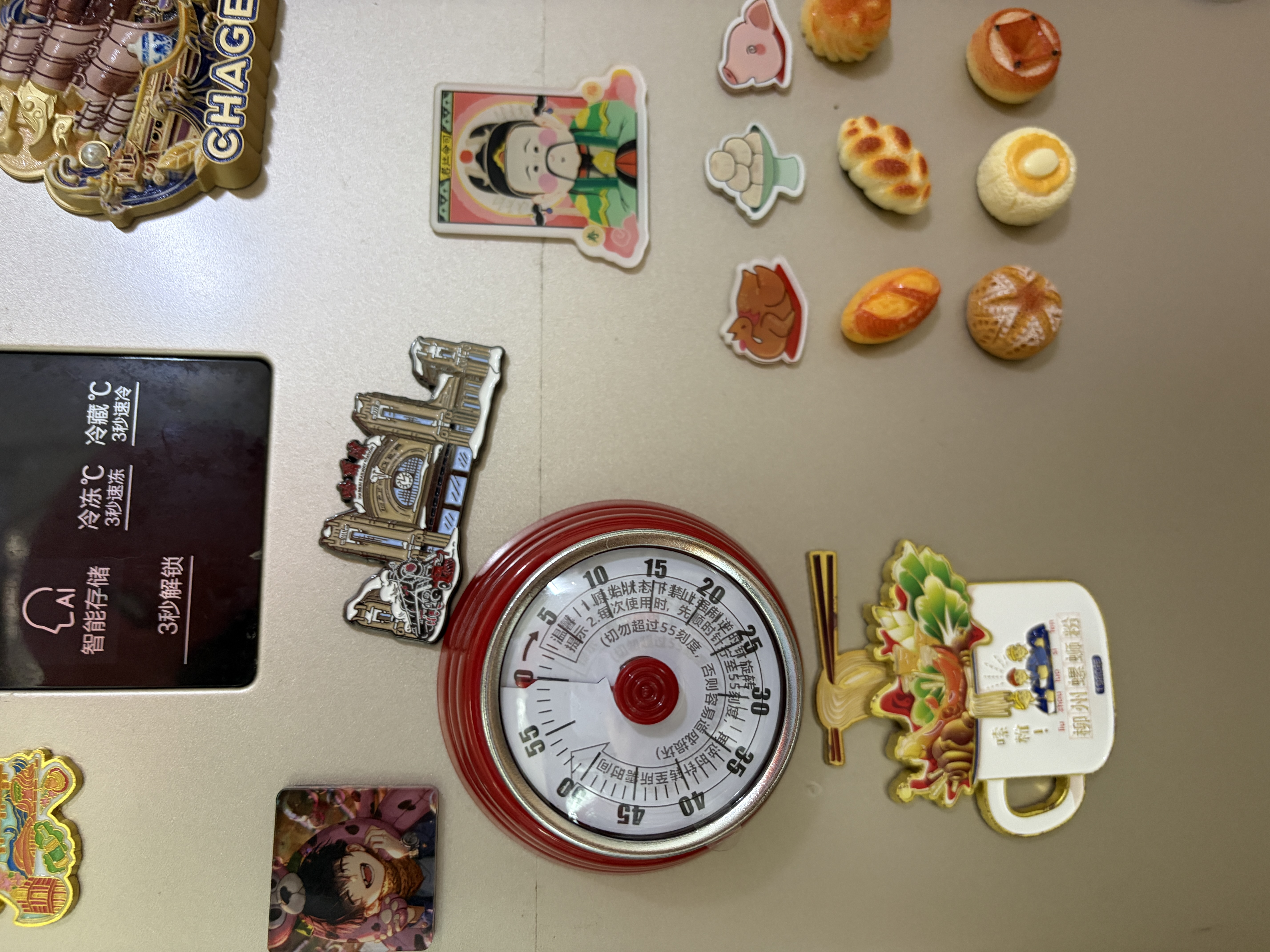 德明厨房计时器不锈钢机械式倒计时提醒器放水磁吸冰箱贴小闹钟定时器 实拍图