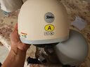 雅迪头盔3c认证Q50摩登光芒热浪白鲨电动车摩托车自行车助力车四季男女通用轻便式E1防晒米色 实拍图