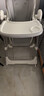 曼乐兔宝宝餐椅婴儿0-6岁多功能二合一摇椅婴幼儿折叠便携式吃饭餐桌椅 灰色【摇摇椅+万向轮+可坐可躺】 宝宝生日礼物 实拍图