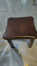 艺柳园实木凳子小凳子软包板凳矮凳木凳沙发凳小方凳换鞋凳小圆凳家用 胡桃色圆弧凳子【橡胶木】 实拍图