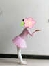 宾娜诗（binnashi） 儿童舞蹈服夏季短袖女童芭蕾舞裙女孩拉丁跳舞裙舞蹈衣开档粉色 长袖粉色 110 实拍图