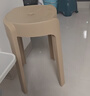 树浩家用塑料加厚凳子可叠放餐椅网红风车餐桌椅子现代简约餐厅书桌用 L.HF升级加强PP材料30cm面-卡其 实拍图