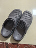 卡帝乐鳄鱼洞洞鞋男士凉鞋休闲花园拖鞋两用沙滩鞋凉拖鞋子 男 1556 灰色 42 实拍图