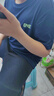 鸿星尔克（ERKE）童装男女童圆领短袖儿童夏季运动针织衫T恤蓝黑色165 实拍图