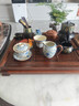 不拙汝窑三才盖碗青花瓷茶碗防烫茶具分茶器带茶漏过滤网盖碗三件套 实拍图