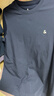 杰克·琼斯（JACK&JONES）26年男装四季打底T恤男士凉感透气多色情侣款短袖t恤水洗不易走形 海军蓝E38 M 175 实拍图