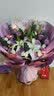 来一客鲜花速递玫瑰百合鲜花送老师女友表白生日礼物全国同城配送 19朵紫玫瑰白百何花束 实拍图