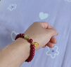 戚小米朱砂手串女款平安葫芦仿玉石手链男新款古风串珠珠子女士配饰首饰 朱砂手串【8mm】 实拍图