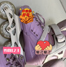 斯威（SWAY）轮滑鞋儿童溜冰鞋男女童初学套装中小学滑轮滑冰旱冰鞋成人直排轮 莫紫八轮全闪+头盔护具+一体支架 M (适合6-12岁)平时鞋码31-36 实拍图