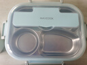 美厨（MAXCOOK）304不锈钢饭盒 加大加深4格学生饭盒餐盘1.6L 配餐具汤碗MCFT8789 实拍图