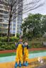 丝静儿童玩水连体下水裤迪士尼正品幼儿园防水衣服赶海男女童雨裤沙滩 柠檬黄儿童玩水服 耐磨透气防水 24 （鞋内长15cm） 实拍图