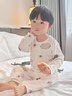 小素材儿童内衣纯棉套装宝宝婴儿睡衣薄款秋衣秋裤男童女童春秋衣服夏季 星月云朵套头蓝 100 实拍图