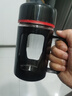 新款玻璃杯商务防爆把手大容量手柄办公室泡茶水杯防摔男女杯子 活动商务黑【两款随机发】 500ml 实拍图