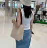 SEUSE女款子母包2026年新款轻奢时尚百搭单肩小众大容量托特包生日礼物 杏色休闲通勤风 实拍图