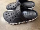 卡骆驰（CROCS）贝雅卡骆班洞洞鞋轻便耐磨一脚蹬休闲鞋女鞋时尚沙滩鞋|205089 黑色/白色-066 37 /38(230mm) 实拍图