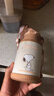 史努比（SNOOPY）儿童保温杯带吸管直饮男女小学生316不锈钢喝水杯子双盖壶500ml咖 实拍图