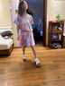 G.duck品牌童装女童套装夏季套裙儿童夏装短袖T恤半身裙子两件套中大童 粉色 130 实拍图