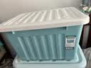 SPACEXPERT 衣物收纳箱特大号塑料整理箱车载储物箱36L蓝色 1个装 带轮 实拍图